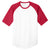 Sport-Tek Youth White/Red Short Sleeve Colorblock Raglan Jersey