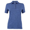 Zusa Women's Vivid Blue/Navy Heather Stripe Polo