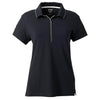 adidas Golf Women's ClimaLite Black/White S/S Jersey Polo