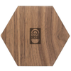 Woodchuck USA Mahogany Wood Puzzle Coaster Set