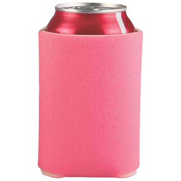 Gold Bond Hot Pink Collapsible Foam Can Holder - 2 sided